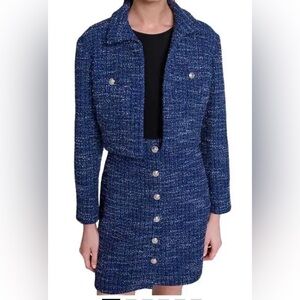 Maje RITANELLA Black 2 in 1 Mini Dress and Removable cropped Jacket. 36 Euro